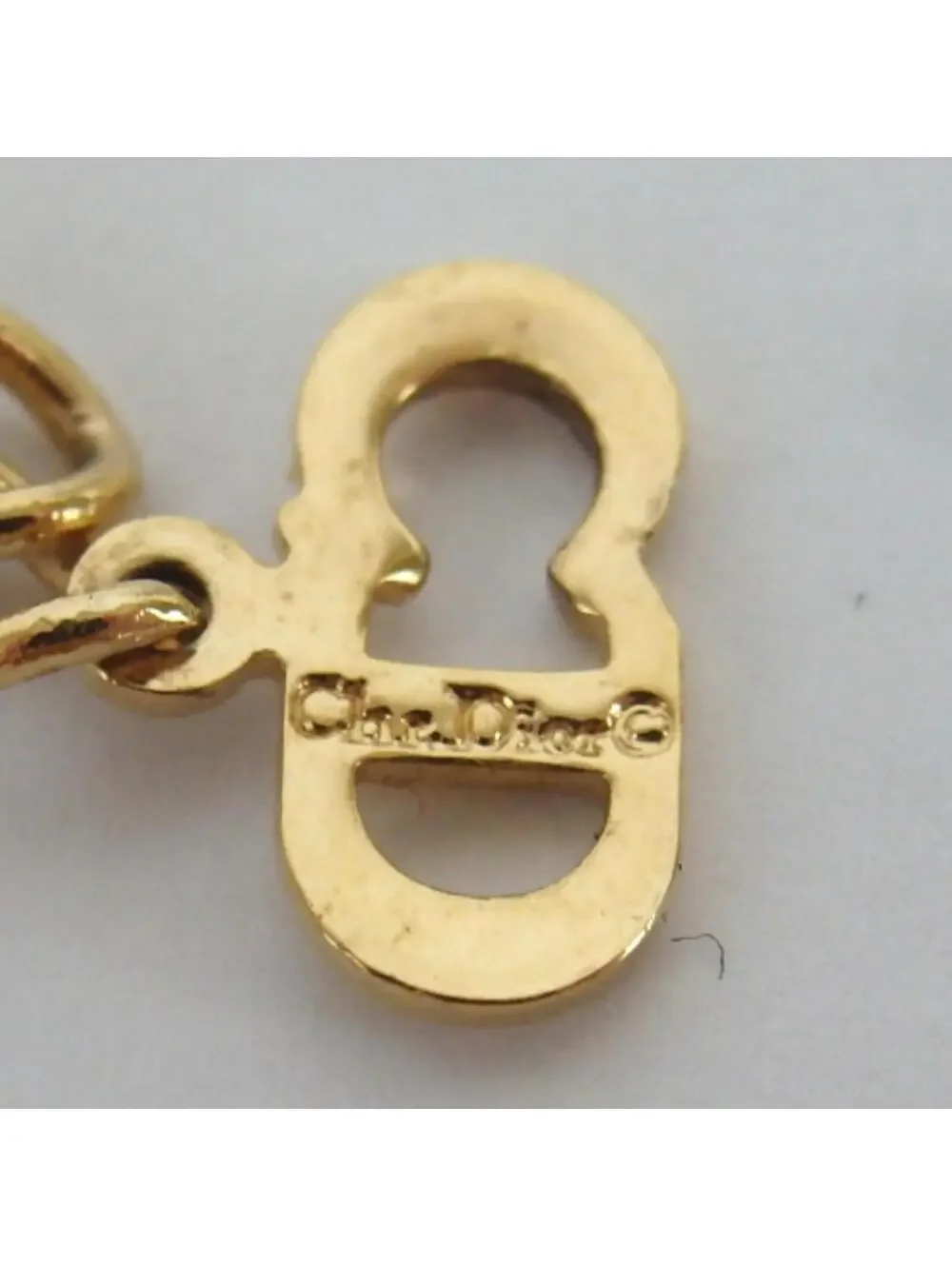 Authentic Christian Dior linestone necklace metal[Used] - Picture 9 of 9